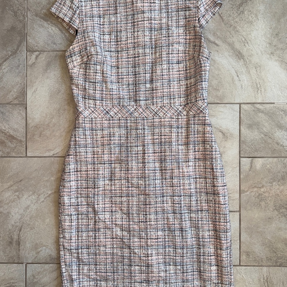 Banana Republic Plaid Mini Dress - Pink and Gray